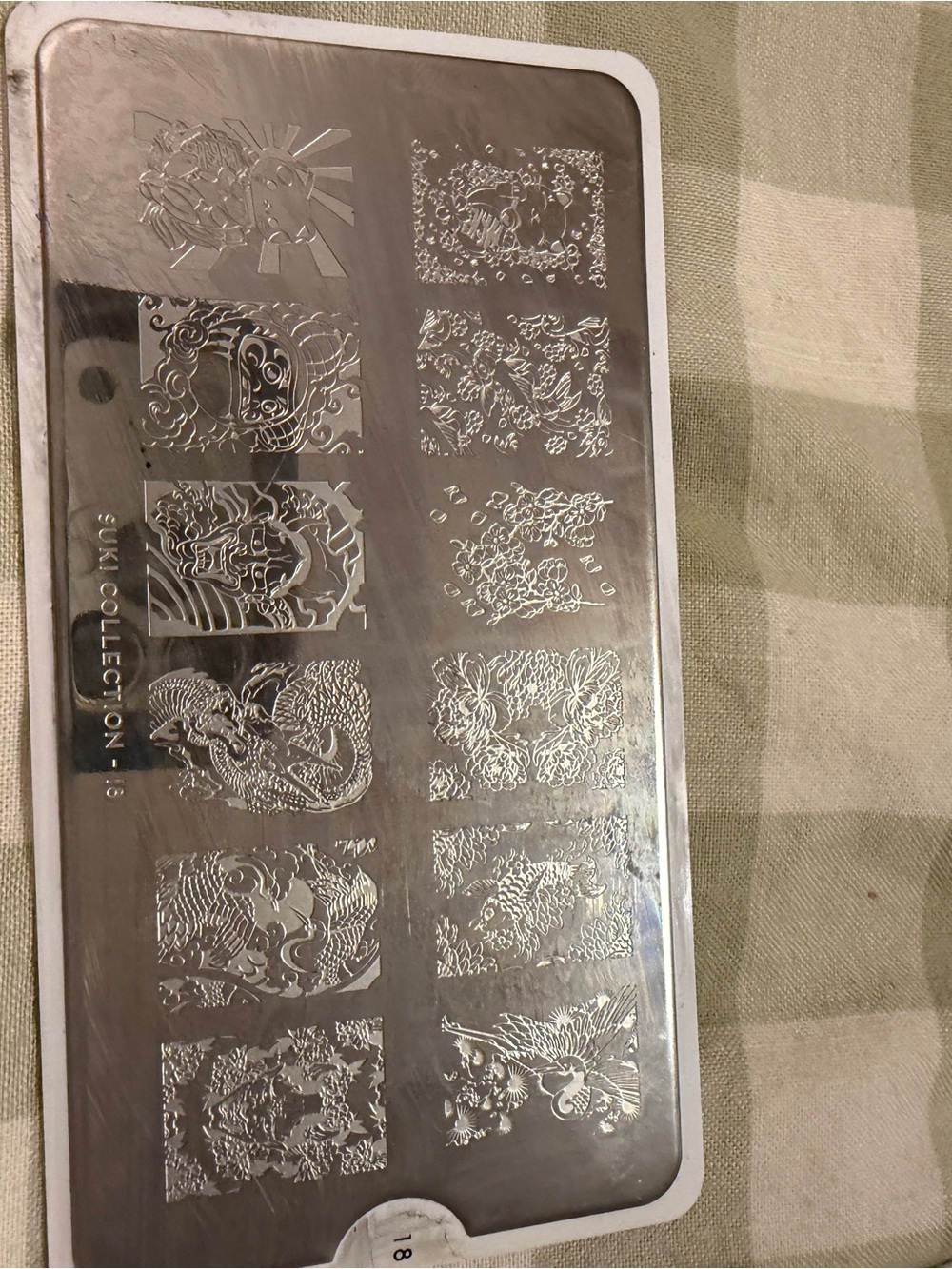 Stainless Steel Nail Art Stamping Plate - Intricate Asian Designs